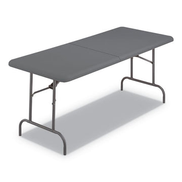 Iceberg Indestructable Classic Bi-folding Table, 1,200 Lb Capacity, 30 X 72 X 29, Charcoal freeshipping - TVN Wholesale